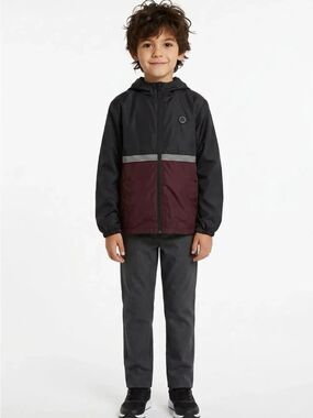 VISSLA | Boys Dredges II Windbreaker Full Zip Jacket Youth Size Small Oversized
